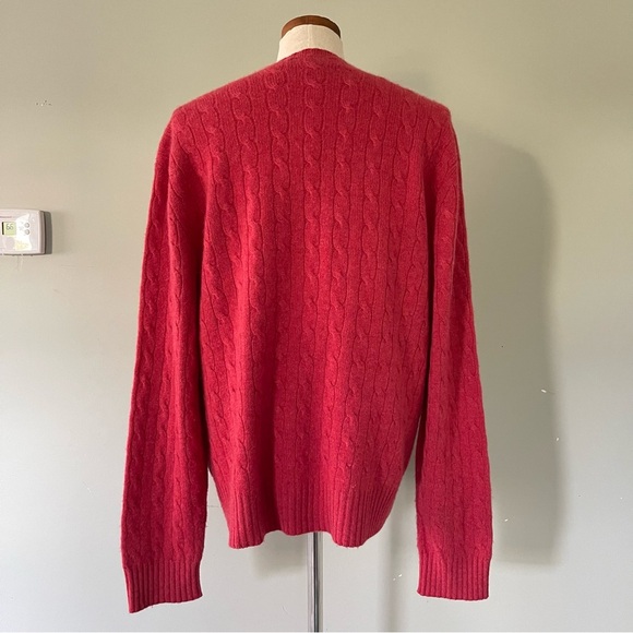 Vintage Polo Ralph Lauren Men’s cable knit sweater 100% Cashmere size XL - Picture 4 of 5